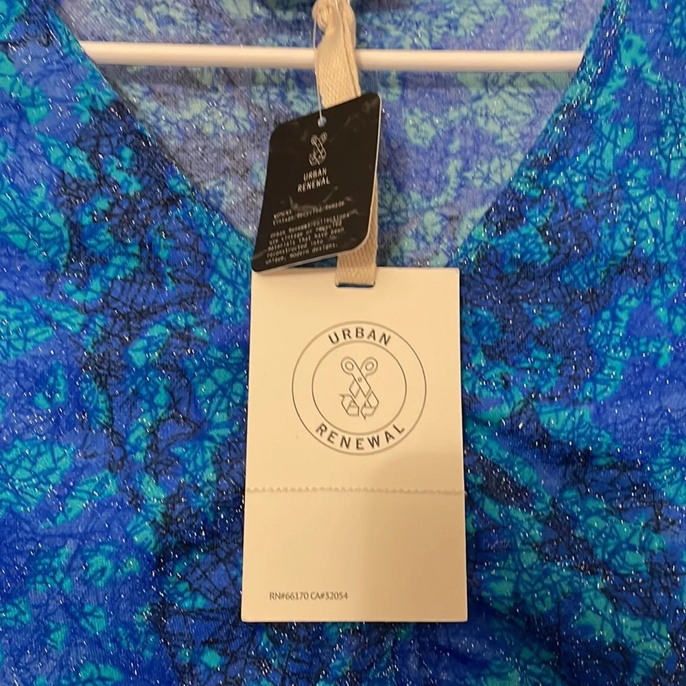 UO Urban Renewal Remnants Ruched Glitter Pattern Top
